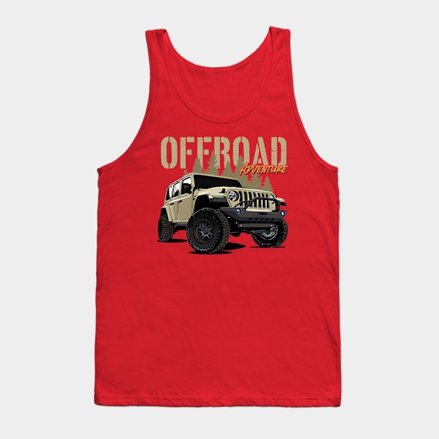 Jeep Rubicon Offroad Adventure! Tank Top by Litaru